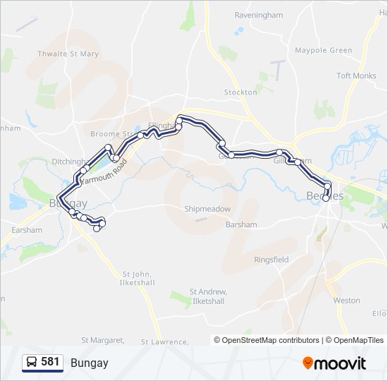 581 Bus Line Map