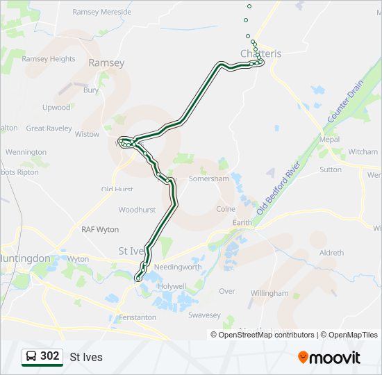 302 Bus Line Map