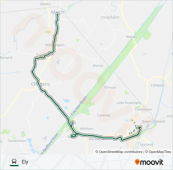 ELY ZIPPER 2 Bus Line Map