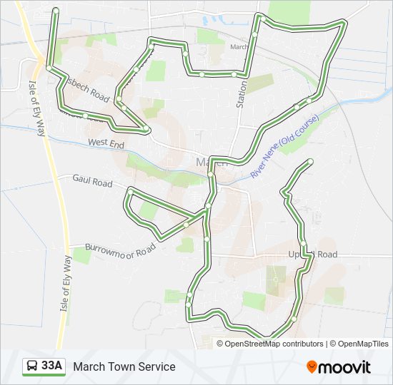 33A Bus Line Map