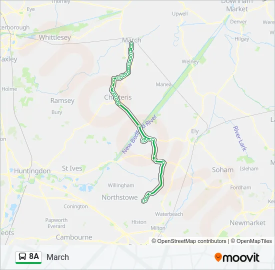 8A Bus Line Map