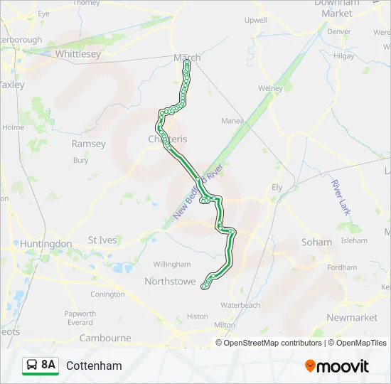 8A Bus Line Map