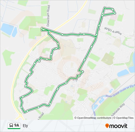 9a Route Schedules, Stops & Maps Ely (Updated) 9a Route Schedules, Stops & Maps Ely (Updated)