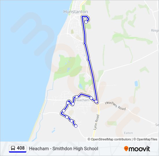 408 Bus Line Map