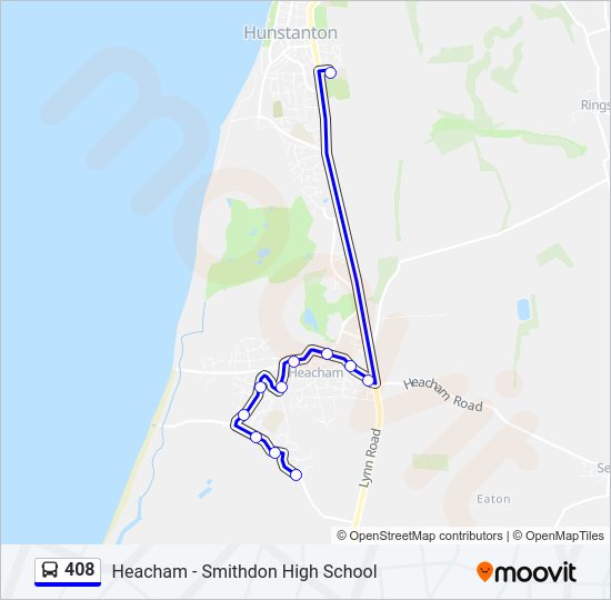 408 Bus Line Map