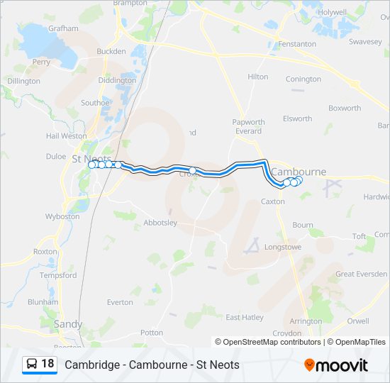 18 Bus Line Map