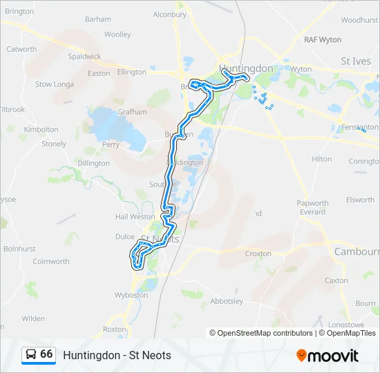 66 Bus Line Map