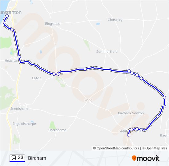 33 Bus Line Map