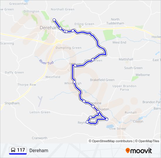 117 Bus Line Map