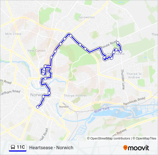11C Bus Line Map