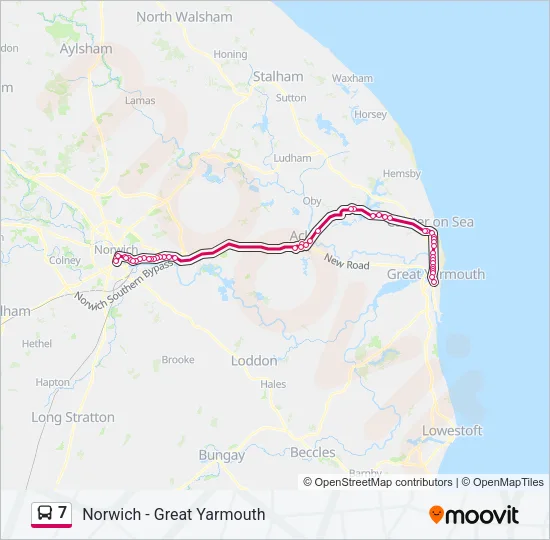 7 Bus Line Map