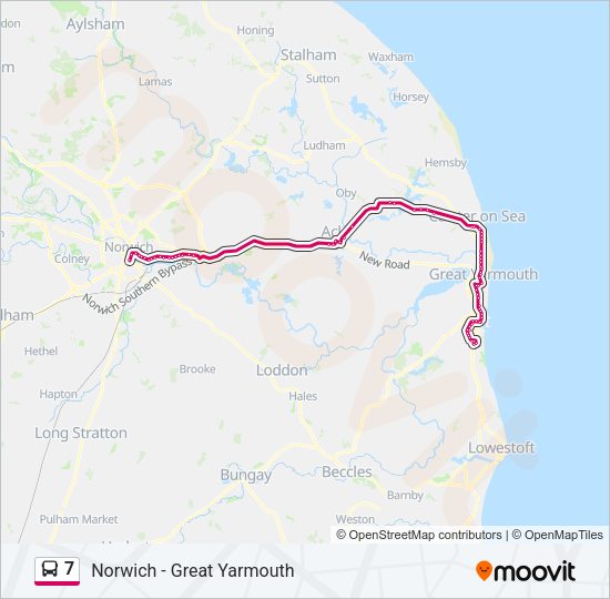7 Bus Line Map