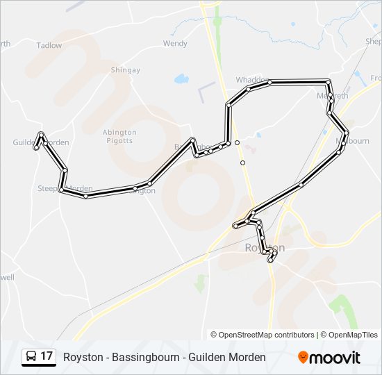 17 bus Line Map