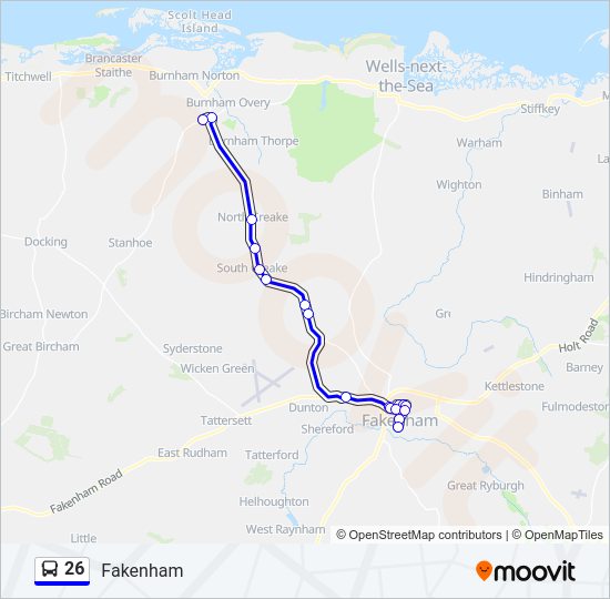 26 Bus Line Map