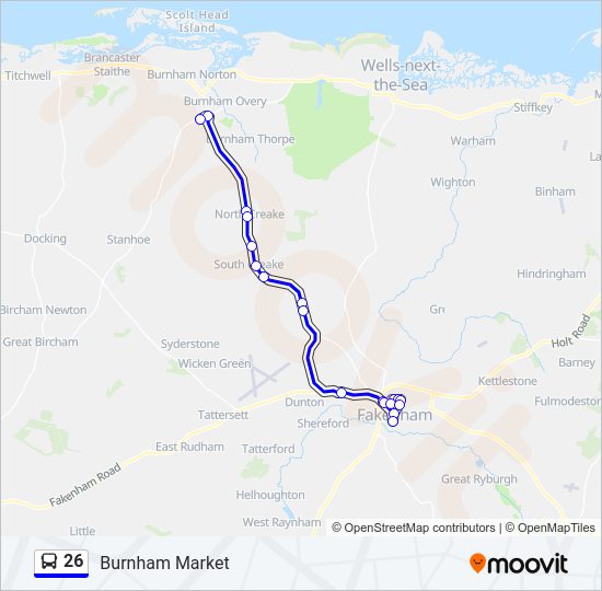 26 Bus Line Map