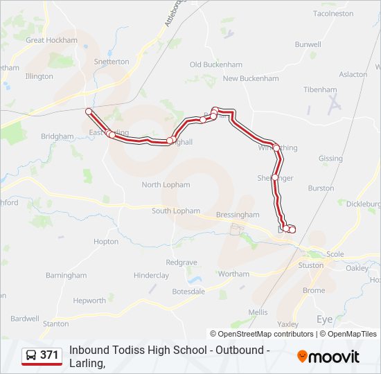 371 Bus Line Map