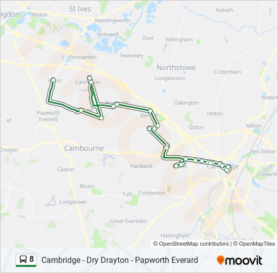 8 bus Line Map