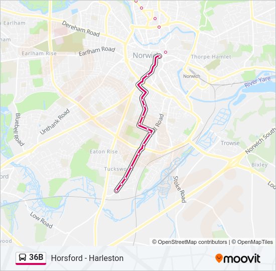36B Bus Line Map