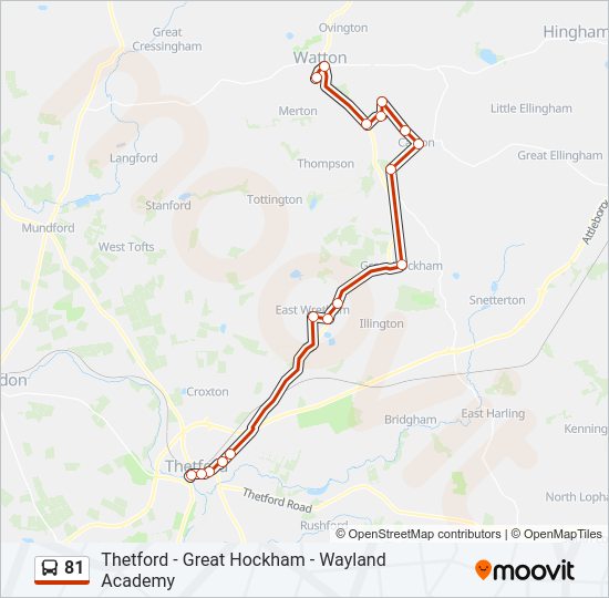 81 Bus Line Map