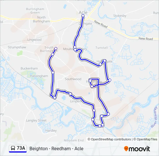 73A Bus Line Map