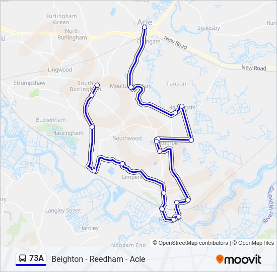 73A Bus Line Map