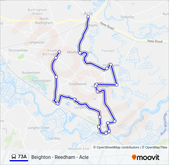 73A Bus Line Map
