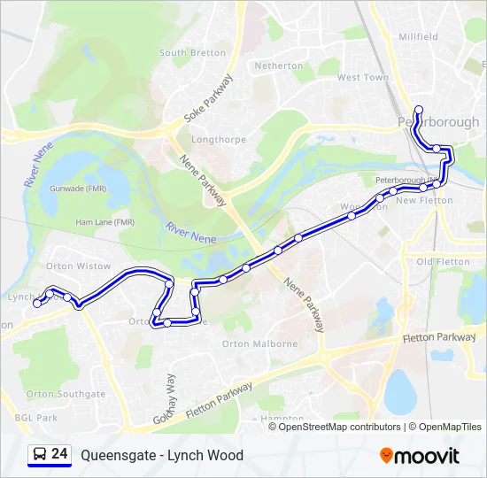 24 Bus Line Map