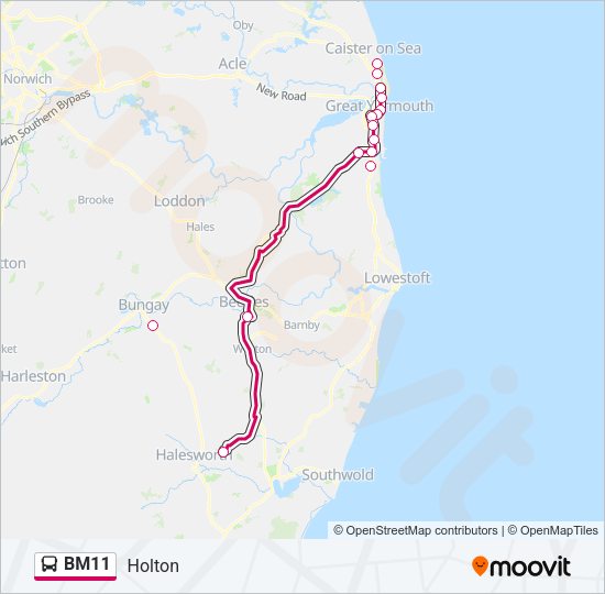 BM11 Bus Line Map