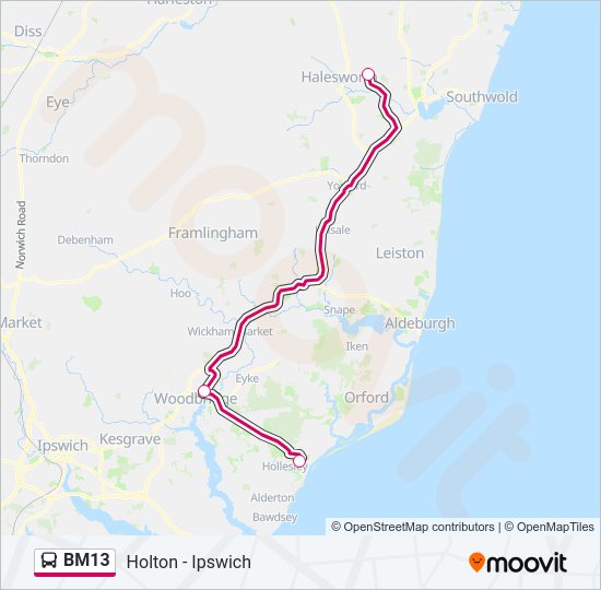 BM13 Bus Line Map