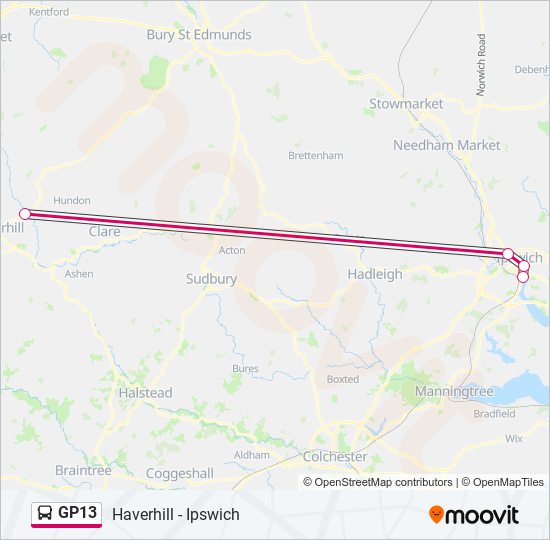 GP13 Bus Line Map