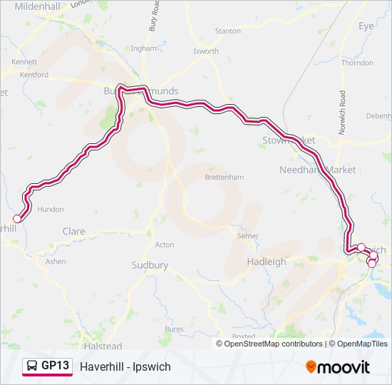 GP13 Bus Line Map