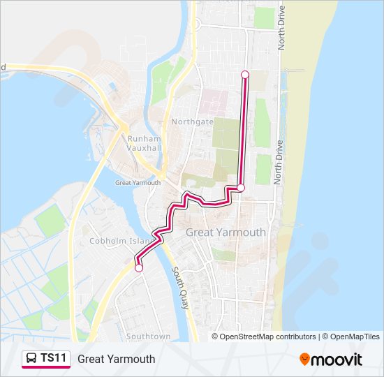 TS11 Bus Line Map
