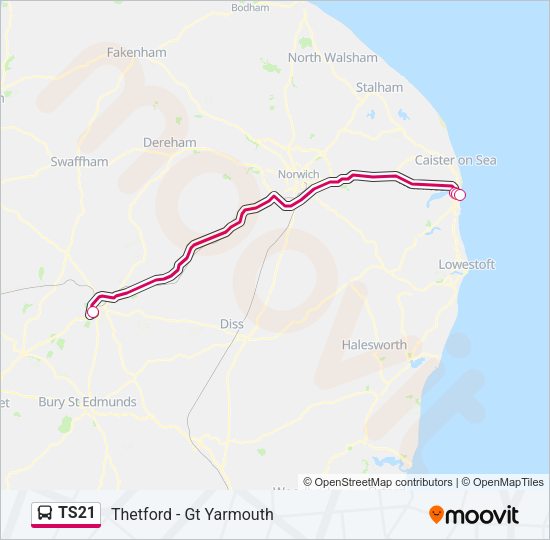 TS21 Bus Line Map