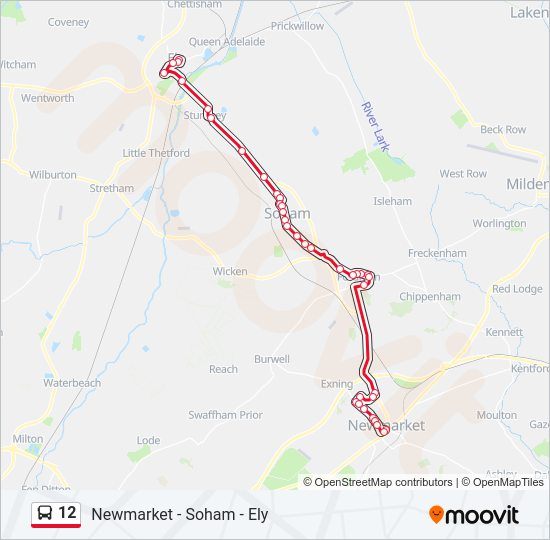 12 Bus Line Map