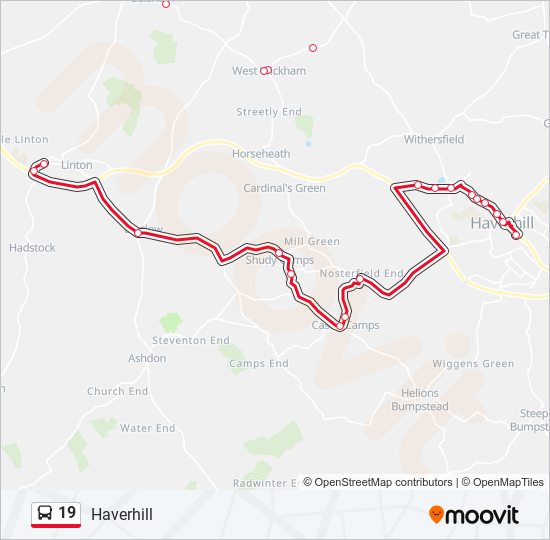 19 Bus Line Map