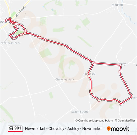 901 Bus Line Map