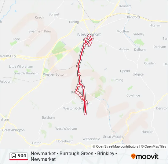 904 Bus Line Map