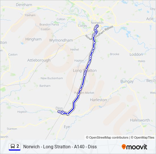 2 Bus Line Map