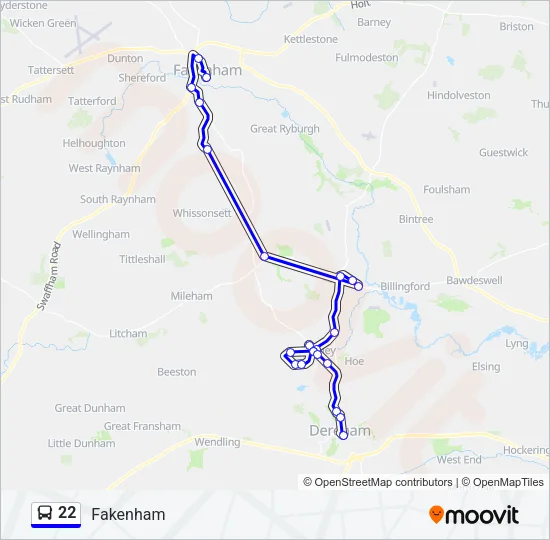 22 Bus Line Map