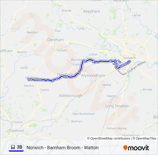 3B Bus Line Map