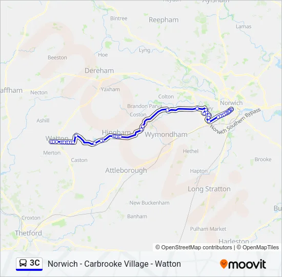 3C Bus Line Map