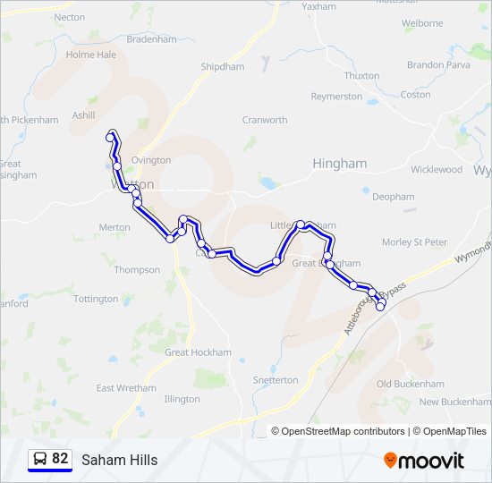 82 Bus Line Map
