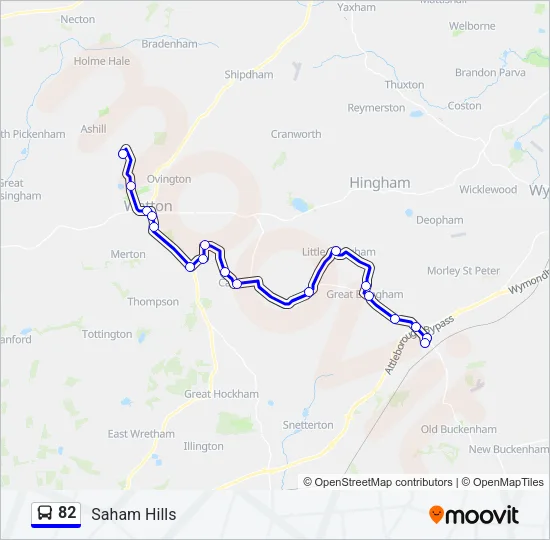 82 Bus Line Map
