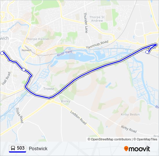 503 Bus Line Map