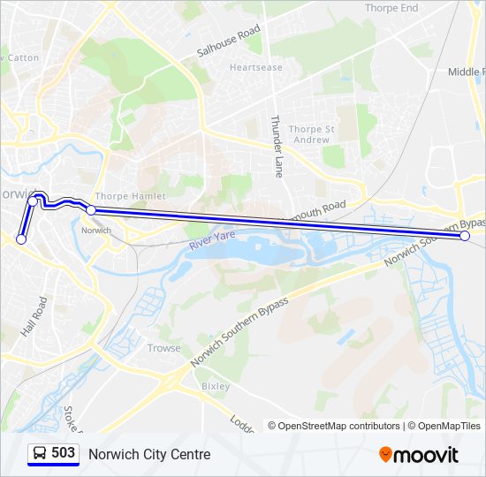 503 Bus Line Map
