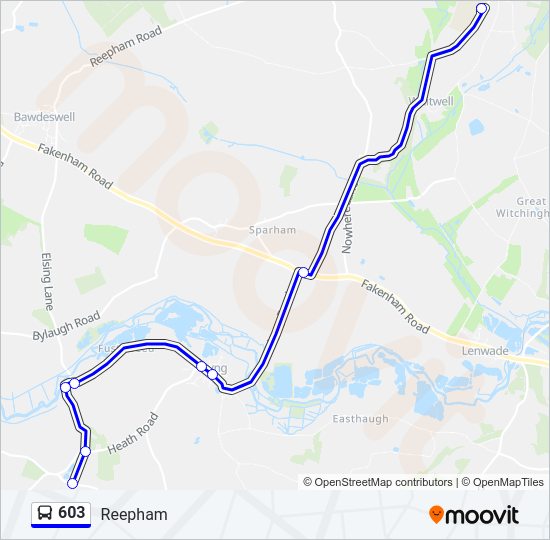 603 Bus Line Map