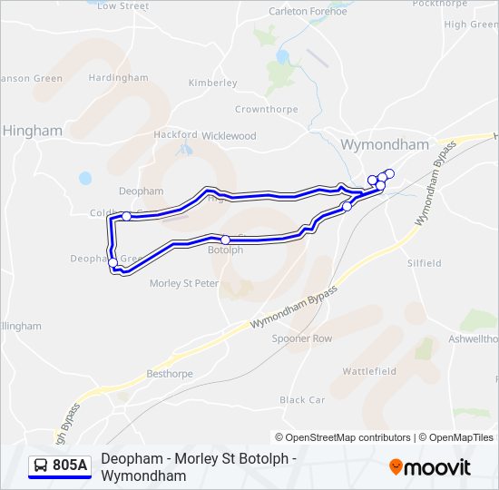 805A bus Line Map