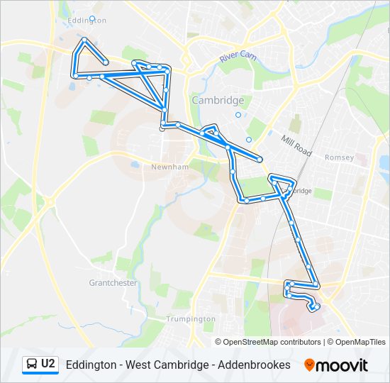 U2 Bus Line Map