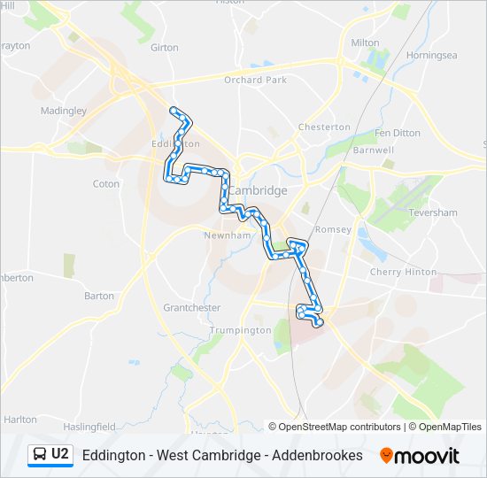 U2 Bus Line Map