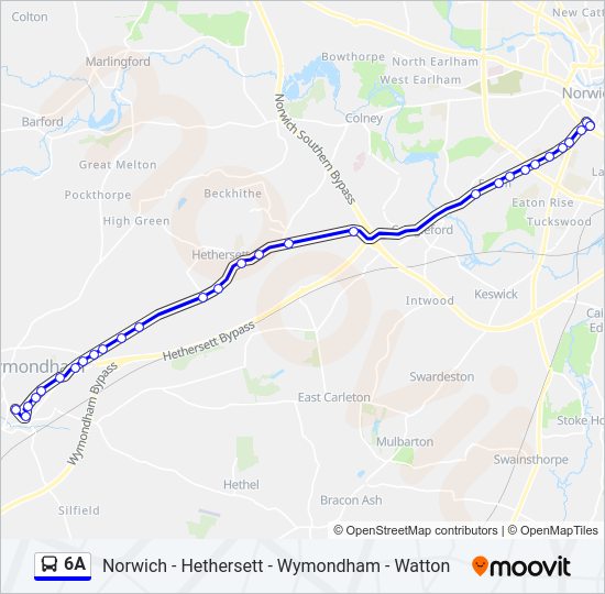 6A Bus Line Map
